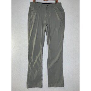 Eddie Bauer Men's Khaki Nylon Hiking Pants 36x34 Lightweight Outdoor Casual Wear